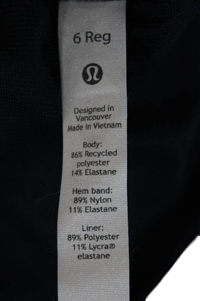 Lululemon Womens Athletic Navy Shorts Recycled Polyester Size 6