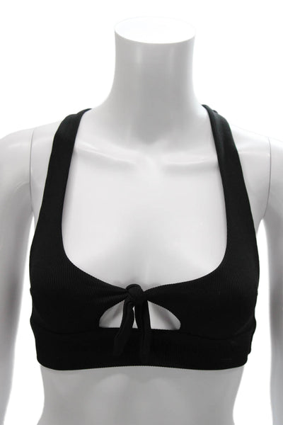 L Space Womens Black Bikini Solid Nylon Spandex Size XS