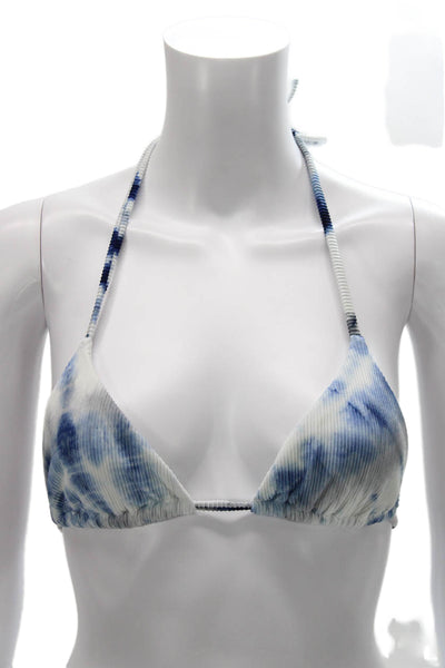 PilyQ Womens Tie Dye Blue Bikini Size S