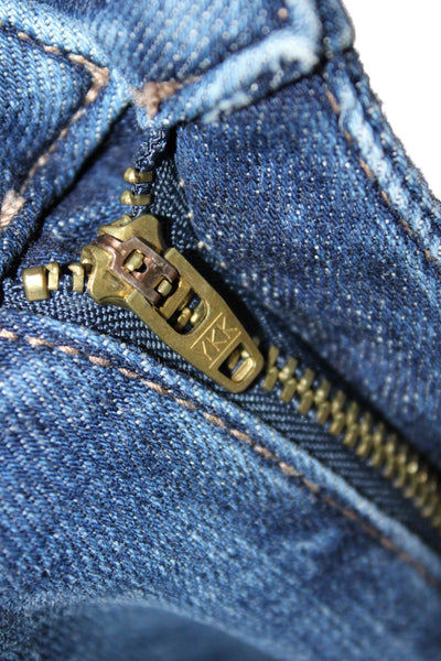 Daze Women Flared Jeans Blue Mid Rise Cotton Inseam 31 Size 26