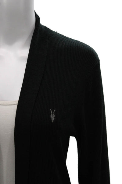 Allsaints Womens Black V-Neck Cardigan Long Sleeve Size XS