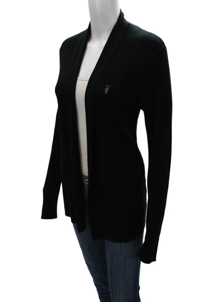 Allsaints Womens Black V-Neck Cardigan Long Sleeve Size XS