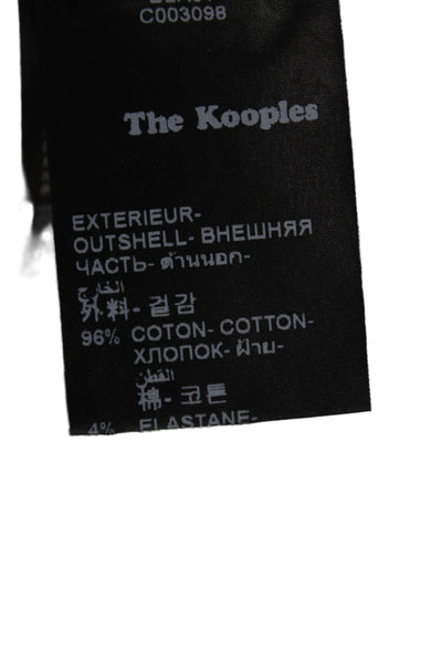 The Kooples Women Basic Button-Up Black Collared Long Sleeve Cotton Top Size XS
