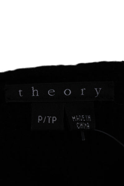 Theory Womens Black Cashmere Boat Neck Pullover Long Sleeve Size PP