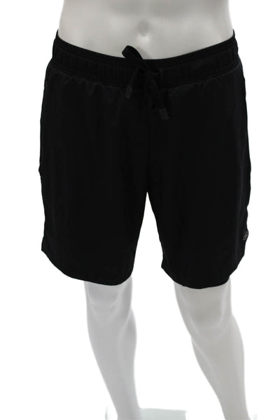 Alo Mens Athletic Black Polyester Drawstring Shorts Size M