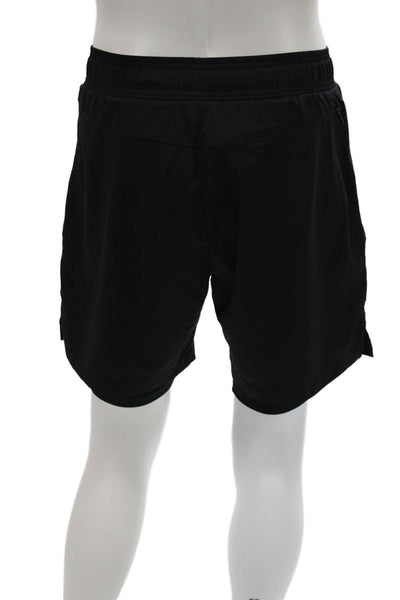 Alo Mens Athletic Black Polyester Drawstring Shorts Size M