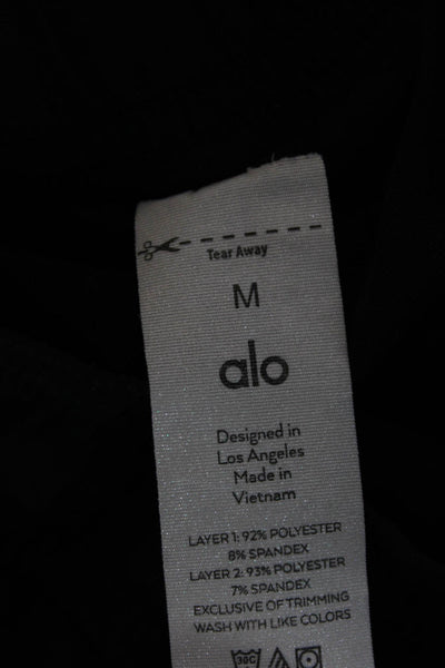 Alo Mens Athletic Black Polyester Drawstring Shorts Size M