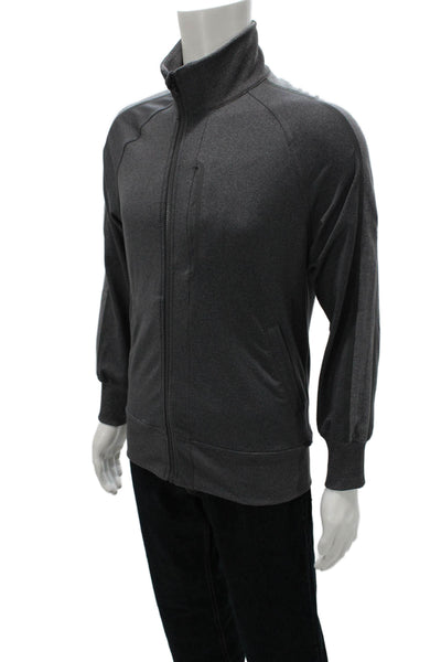 Lululemon Mens Track Jacket Gray Nylon Zip Long Sleeve Size S