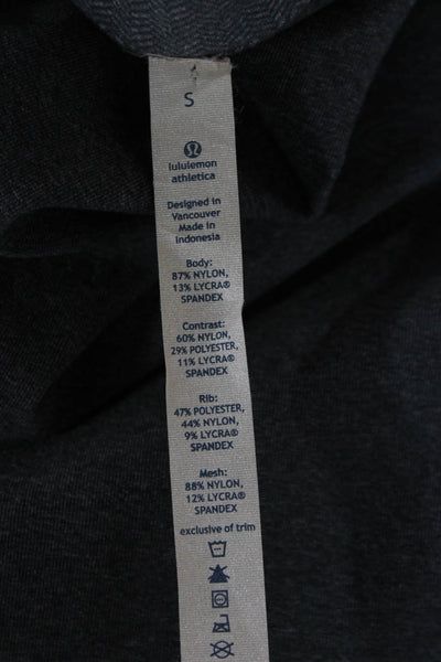 Lululemon Mens Track Jacket Gray Nylon Zip Long Sleeve Size S
