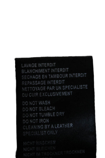 Maje Womens Ankle Leather Leggings Black Size 36