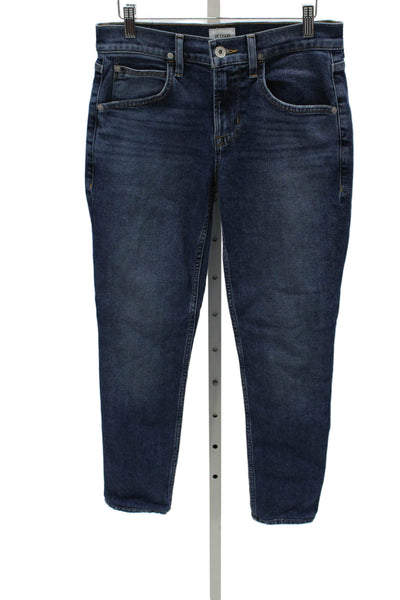 Hudson Womens Skinny Jeans Blue Mid Rise Button Size 30