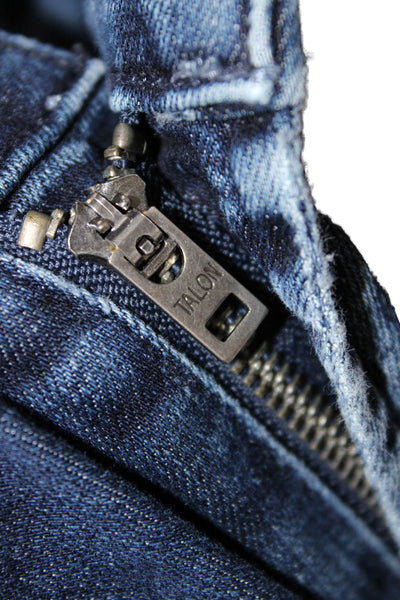 7 For All Mankind Unisex Skinny Jeans Blue Mid Rise 27in Size 28