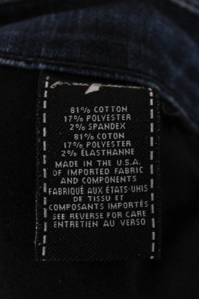 7 For All Mankind Unisex Skinny Jeans Blue Mid Rise 27in Size 28