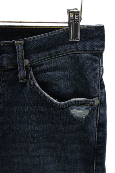 Hudson Womens Skinny Blue Jeans Zip Mid Rise Cotton Blend Size 30
