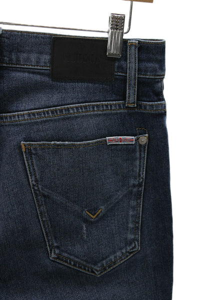 Hudson Womens Skinny Blue Jeans Zip Mid Rise Cotton Blend Size 30