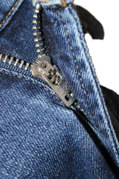 Hudson Womens Skinny Blue Jeans Zip Mid Rise Cotton Blend Size 30