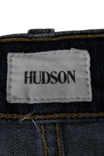 Hudson Womens Skinny Blue Jeans Zip Mid Rise Cotton Blend Size 30