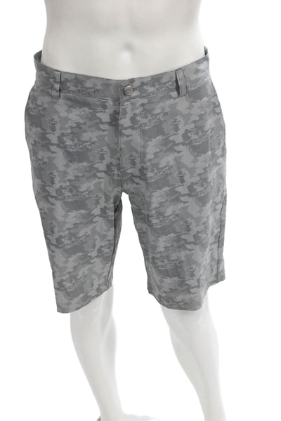 Peter Millar Mens Athletic Camouflage Gray Shorts Size 32
