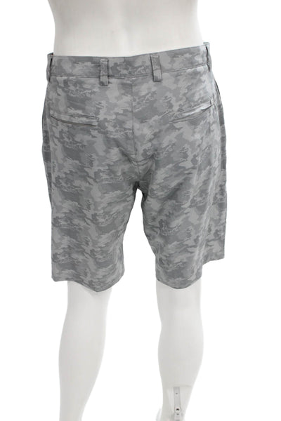Peter Millar Mens Athletic Camouflage Gray Shorts Size 32