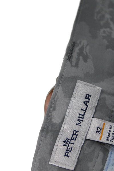 Peter Millar Mens Athletic Camouflage Gray Shorts Size 32