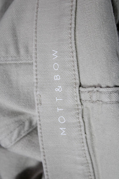 Mott and Bow Mens Slim Jeans Beige Low Rise Cotton Button Size 32