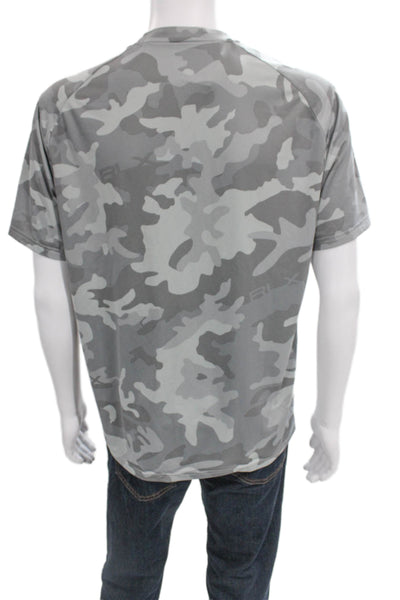 RLX Ralph Lauren Mens Basic Camouflage Gray Crew Neck Polyester T-Shirt Size M
