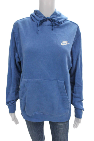 Nike Mens Blue Pullover Hoodie Drawstring Long Sleeve Size S