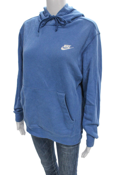 Nike Mens Blue Pullover Hoodie Drawstring Long Sleeve Size S