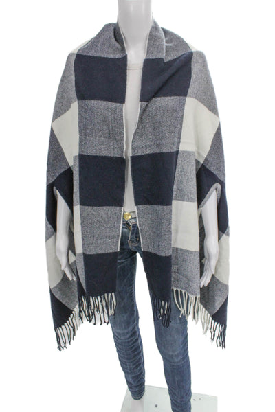 J Crew Women's Fringe Hem Plaid Scarf Wrap Size 62" X 34"