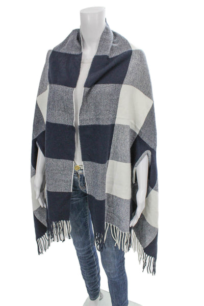 J Crew Women's Fringe Hem Plaid Scarf Wrap Size 62" X 34"