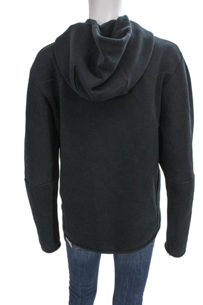 Nike Mens Full Zip Hoodie Black Cotton Size S