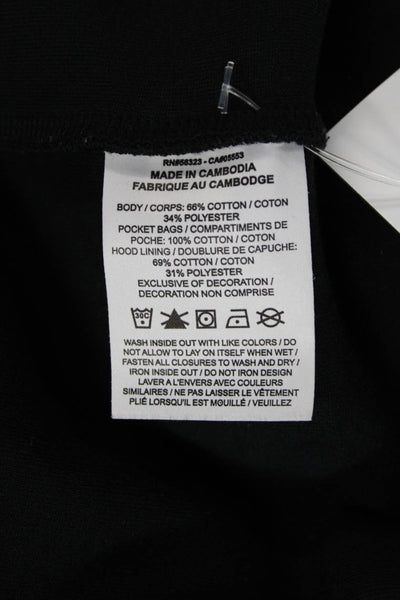 Nike Mens Full Zip Hoodie Black Cotton Size S