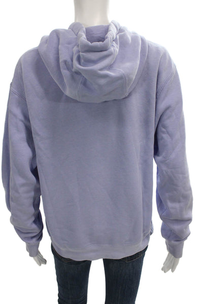 Nike Womens Pullover Hoodie Purple Cotton Crew Neck Long Sleeve Size S