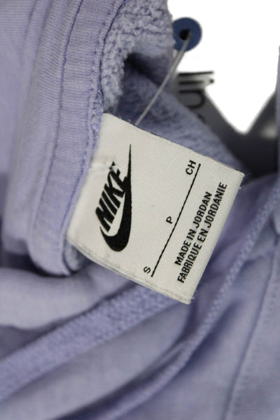 Nike Womens Pullover Hoodie Purple Cotton Crew Neck Long Sleeve Size S