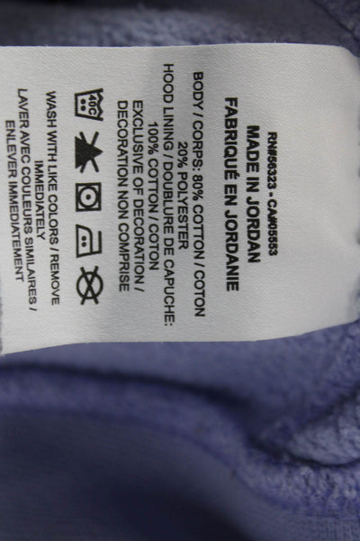 Nike Womens Pullover Hoodie Purple Cotton Crew Neck Long Sleeve Size S