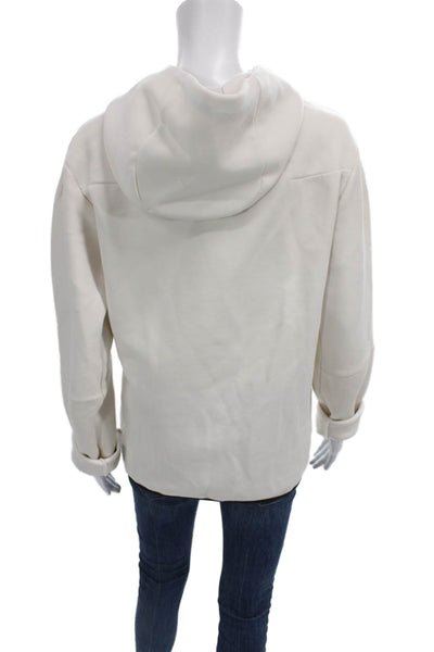Nike Womens Ivory Cotton Long Sleeve Pullover Size S