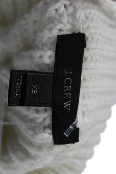 J Crew Womens Cotton Crew Neck Sleeveless Vest White Size XS