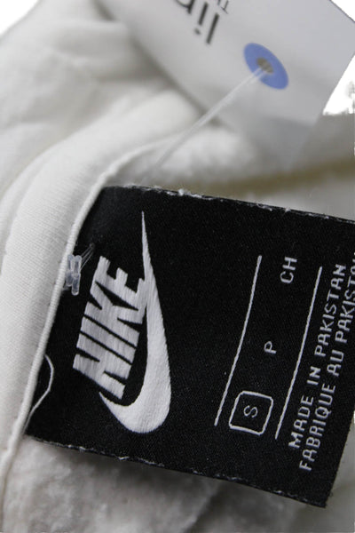 Nike Womens Pullover Hoodie White Cotton Crew Neck Long Sleeve Size S