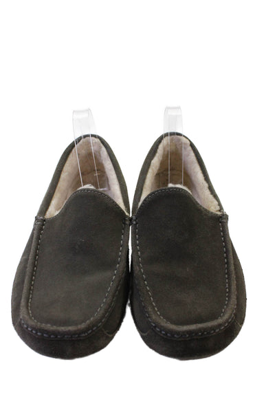 Ugg Men's Round Toe Slip-On Suede Loafers Shoes Gray Size 9