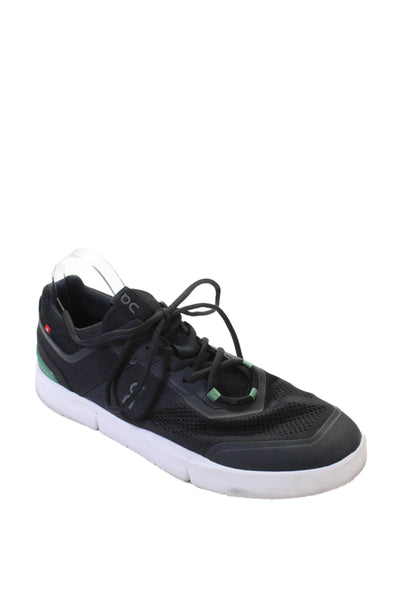On Cloud Mens The Roger Lace Up Low Top Sneakers Black Green Size 12