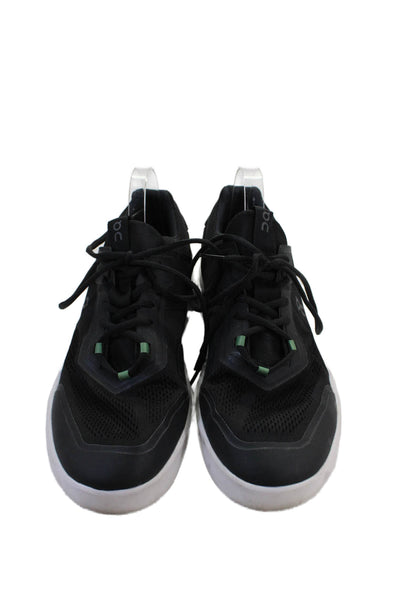On Cloud Mens The Roger Lace Up Low Top Sneakers Black Green Size 12