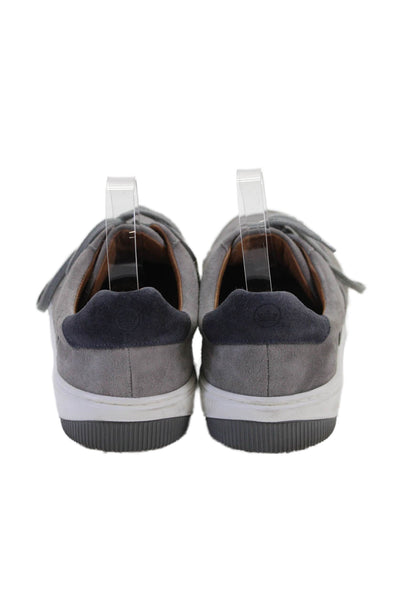 Peter Millar Mens Suede Low Top Lace Up Sneakers Grey Size 12 Medium