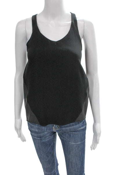 Rag & Bone Womens Basic V Neck Sleeveless Triacetate Tank Black Size 2XS