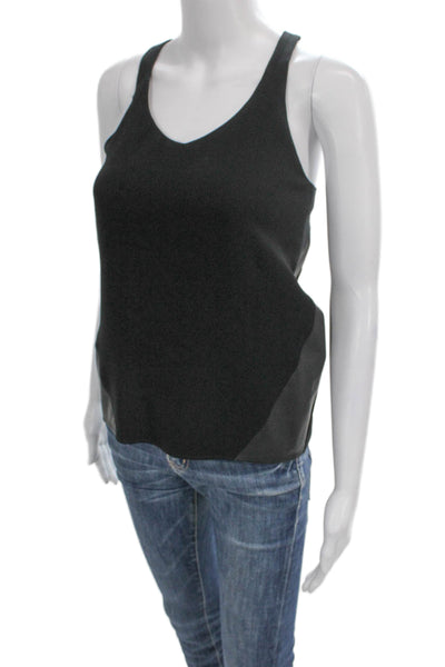 Rag & Bone Womens Basic V Neck Sleeveless Triacetate Tank Black Size 2XS
