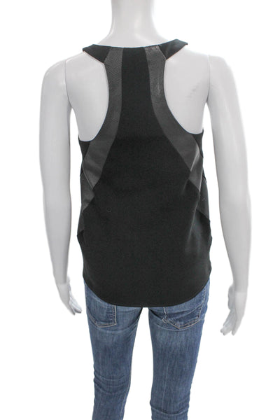 Rag & Bone Womens Basic V Neck Sleeveless Triacetate Tank Black Size 2XS