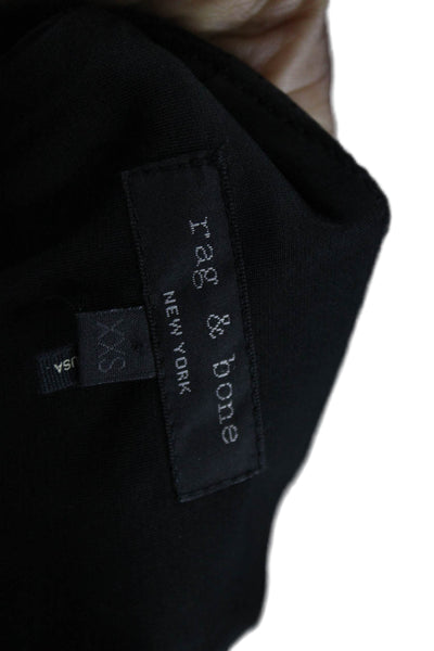 Rag & Bone Womens Basic V Neck Sleeveless Triacetate Tank Black Size 2XS