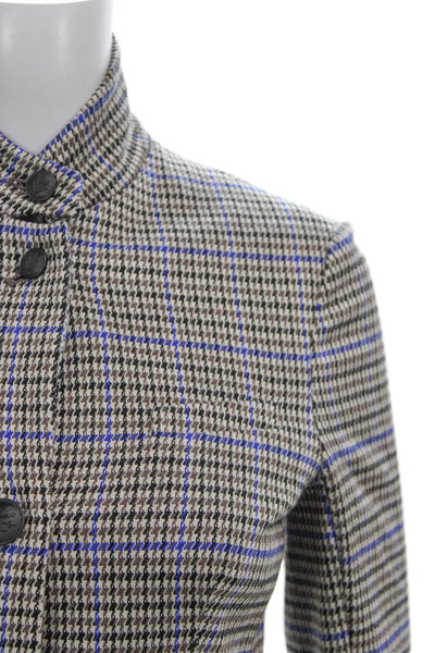 Rag & Bone Women Plaid Multicolor Basic Jacket Button Long Sleeve Size 00