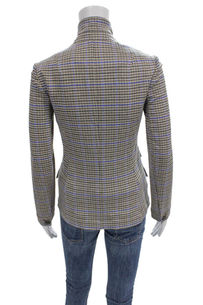 Rag & Bone Women Plaid Multicolor Basic Jacket Button Long Sleeve Size 00