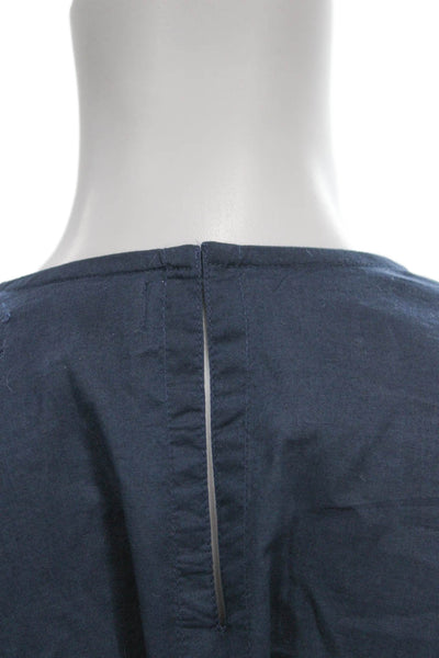 Rhode Womens Fit & Flare Blue Cotton Long Sleeve Mini Dress Size XS