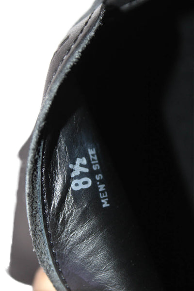 Tods Mens Leather Slide On Dress Shoe Loafers Black Size 8.5